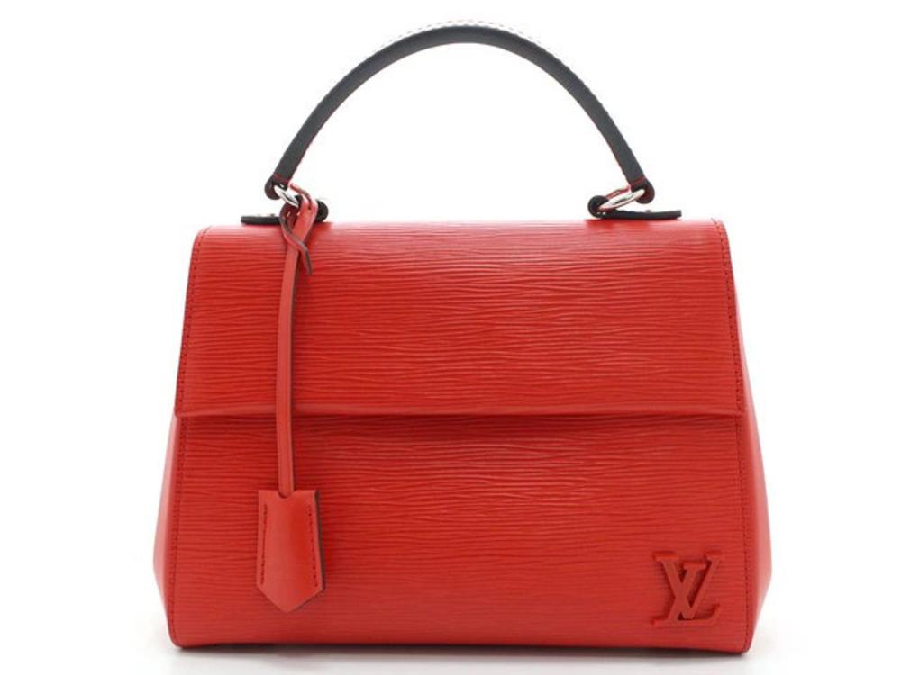 LOUIS VUITTON Cluny 2way Shoulder Bag Epi Leather Coquelicot Red